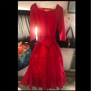 Pink Eshakti Fit and Flare Maxi Size M